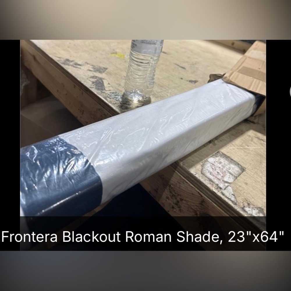 NIB Blackout Roman Shade - Navy and White - Picture 4 of 4